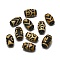 Tibetan Style dZi Beads, Natural Agate Beads, Dyed, Rice, Mixed Patterns, 19~22x10mm, Hole: 1.8mm