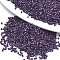 11/0 Grade A Baking Paint Glass Seed Beads, Cylinder, Uniform Seed Bead Size, Opaque Colours Luster, Indigo, about 1.5x1mm, Hole: 0.5mm, about 20000pcs/bag