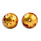 Spray Painted Resin Beads, Round, Gold, 20x19mm, Hole: 2~2.4mm