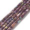 Natural Imperial Jasper Beads Strands, Dyed, Column, Purple, 14x5mm, Hole: 1mm, about 29pcs/strand, 15~15.12 inch(38.1~38.4cm)