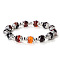 Natural Banded Agate Dyed Round Beaded Stretch Bracelets for Women