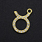 Alloy Rhinestone Charms, Golden, Crystal, Constellation, Taurus, 15x10x2mm, Hole: 1.4mm