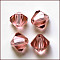 Imitation Austrian Crystal Beads, Grade AAA, K9 Glass, Faceted, Bicone, Flamingo, 10x9~10mm, Hole: 0.9~1.6mm