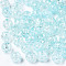 Transparent Crackle Acrylic Beads, Round, Sky Blue, 8x7mm, Hole: 1.8~2mm, about 1745pcs/500g