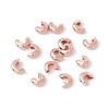 Brass Crimp Beads Covers KK-P219-05A-RG-3