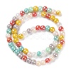 Opaque Electroplate Glass Beads Strands GLAA-P056-6mm-A01-2