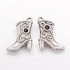 Tibetan Style Alloy Pendant Rhinestone Settings TIBEP-24059-AS-RS-2