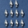 10Pcs Round Brass Magnetic Clasps with Loops KK-FS0001-34S-7