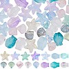 150Pcs 15 Style Transparent Spray Painted Glass Beads GLAA-SC0001-92-2