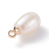 Natural Pearl Charms PALLOY-JF01281-02-4