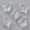 Embossed Glass Rhinestone Pendants GLAA-J101-01B-001MO-1