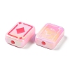 UV Plating Rainbow Iridescent Acrylic Enamel Beads SACR-G034-11A-3