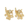 Brass Micro Pave Cubic Zirconia Pendants KK-C093-12G-1