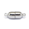 Rack Plating Brass Magnetic Clasps with Loops KK-F801-05-P-2