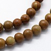 Natural Wood Lace Stone Beads Strands G-I199-17-10mm-3