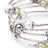 Five Loops Fashion Wrap Bracelets BJEW-JB05512-01-3
