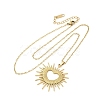 Shining Heart 304 Stainless Steel Pendant Necklaces NJEW-M096-37G-2