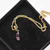 16Pcs Natural Gemstone Copper Wire Wrapped Pendants FIND-DC0003-66-6