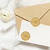 Plastic Self Adhesive Gold Foil Embossed Stickers DIY-WH0575-065-6