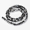 Electroplate Transparent Glass Beads Strands EGLA-A034-T3mm-M01-2