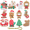 12Pcs 12 Styles PVC Christmas Pendant Decorations DIY-SC0026-47-1