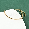 304 Stainless Steel Wheat Chain Bracelets for Unisex BJEW-K282-01A-G-2