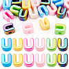 20Pcs UV Plating Opaque Acrylic European Beads OACR-TADJ0001-16U-1