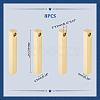 8Pcs 304 Stainless Steel Polished Pendant STAS-UN0055-98-3
