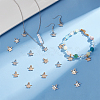 20Pcs 2 Colors Rack Plating Brass Micro Pave Clear Cubic Zirconia Charms KK-PH0009-43-4