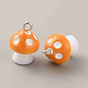 Opaque Resin Pendants RESI-WH0035-13E-2