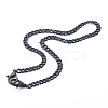 Personalized Acrylic Curb Chain Necklaces Sets NJEW-JN03431-2