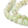 Assembled Synthetic Green Fluorite and Selenite Beads Strands G-K317-A16-3