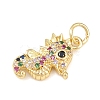 Brass Micro Pave Cubic Zirconia Pendants KK-H525-01D-G-2