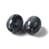 Resin Glitter European Beads RESI-G066-02-4