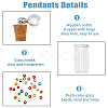 30Pcs Glass Bottle with Glass Seed Beads European Dangle Charms PALLOY-FI0001-02-4
