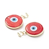 Handmade Evil Eye Lampwork Pendants LAMP-F031-02G-4