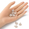 10Pcs Light Gold Plated Alloy Enamel Pendants ENAM-YW0002-15B-5