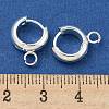 201 Stainless Steel Huggie Hoop Earring Findings STAS-P283-01U-S-3