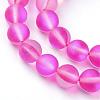 Synthetic Moonstone Beads Strands G-R375-6mm-A-2