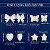 80G 4 Style ABS Plastic Imitation Pearl Beads KY-SC0001-69-2