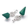 Synthetic Malachite Pendants G-O194-09-3