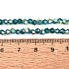 AB Color Plated Transparent Glass Beads Strands GLAA-G127-01-01G-2