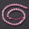 Natural Rose Quartz Beads Strands G-G099-F4mm-15-4