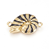 Brass Enamel Links connectors ZIRC-L078-034G-NR-1