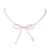 Glass Seed Pendant Necklaces for Women NJEW-MZ00031-05-1