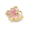 Brass Enamel Charms KK-C110-25G-02-2