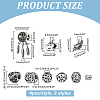 36Pcs 9 Styles Alloy European Beads MPDL-ME0001-09-2