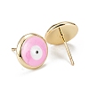 Evil Eye Enamel Stud Earrings for Girl Women EJEW-H126-31G-3