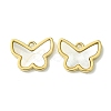 Ion Plating(IP) 304 Stainless Steel Pave Shell Pendants FIND-Z028-24G-1