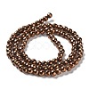 Non-magnetic Synthetic Hematite Beads Strands G-G092-4mm-3